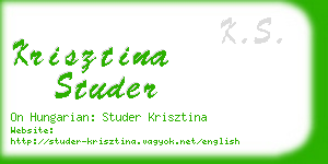 krisztina studer business card